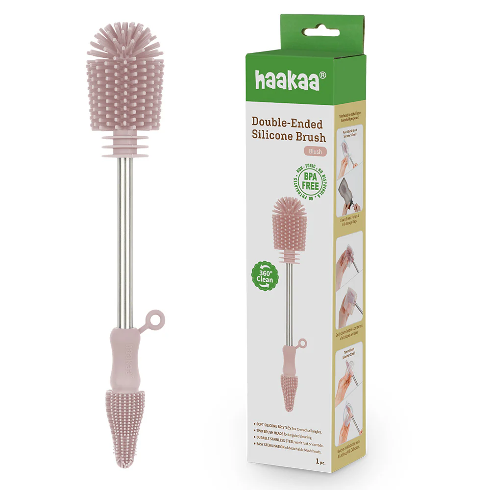 Haakaa Double-Ended Silicone Brush 1 PK - Image 9
