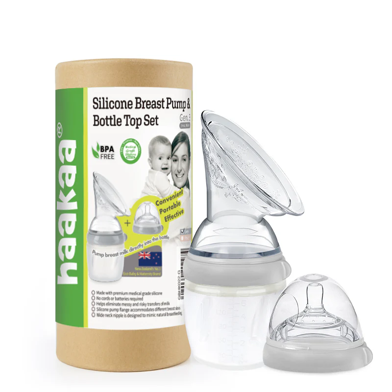 Haakaa Gen 3 Silicone Breast Pump Flange and Bottle Set 160 ml/6 oz - Image 6