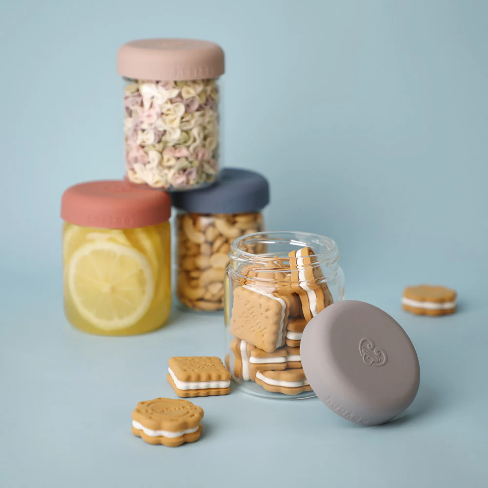 Haakaa Sealed Glass Storage Jar Set - 6 x 4 oz Glass Jars - Image 4