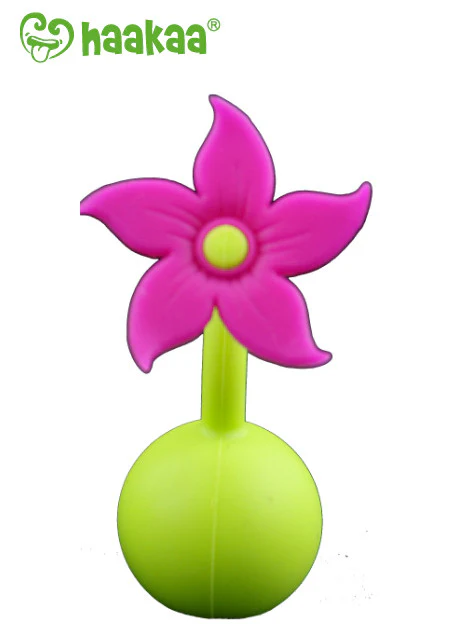 Haakaa Gen 1 Silicone Breast Pump 4 oz and Silicone Flower Stopper Set - Image 7