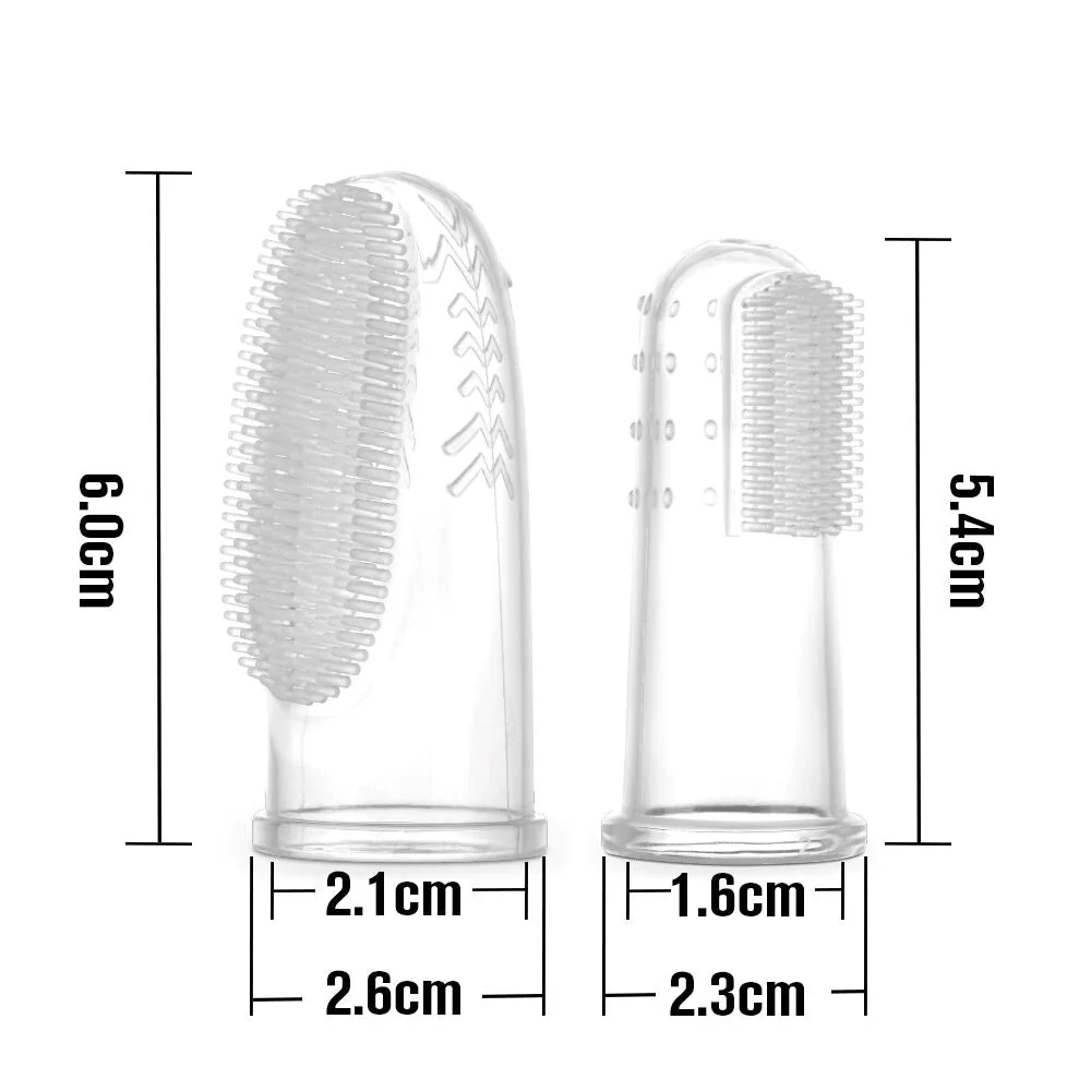 Haakaa Silicone Finger Toothbrush Set 2pcs (Small & Large) (Pack of 4) - Image 5
