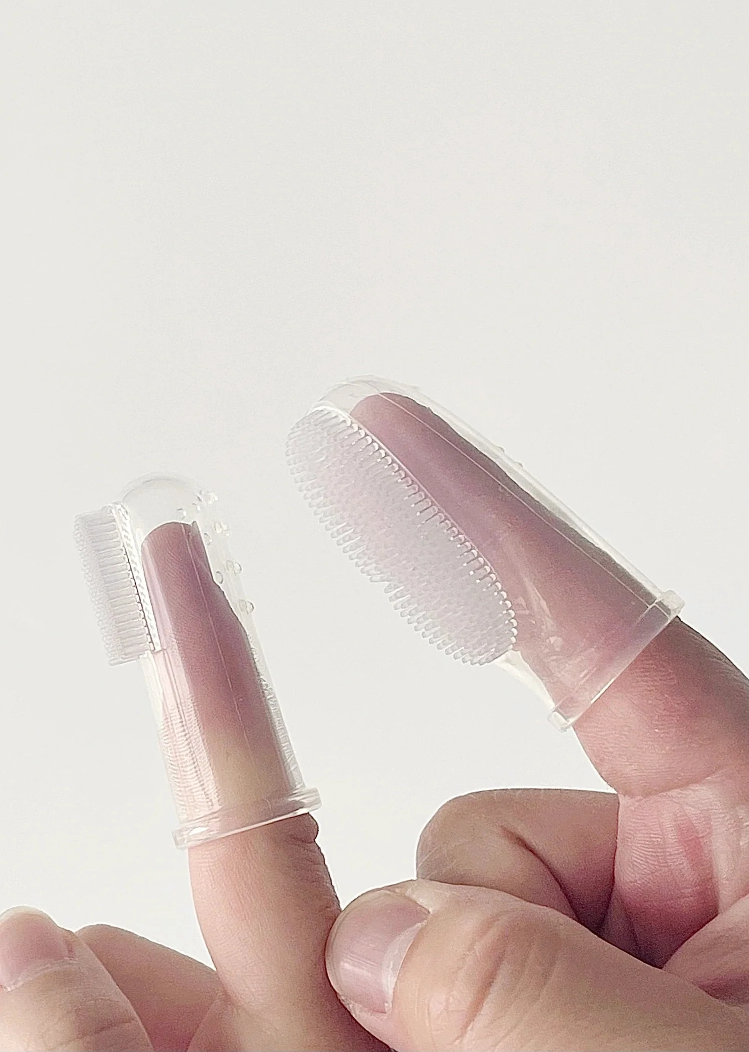 Haakaa Silicone Finger Toothbrush Set 2pcs (Small & Large) (Pack of 4) - Image 6