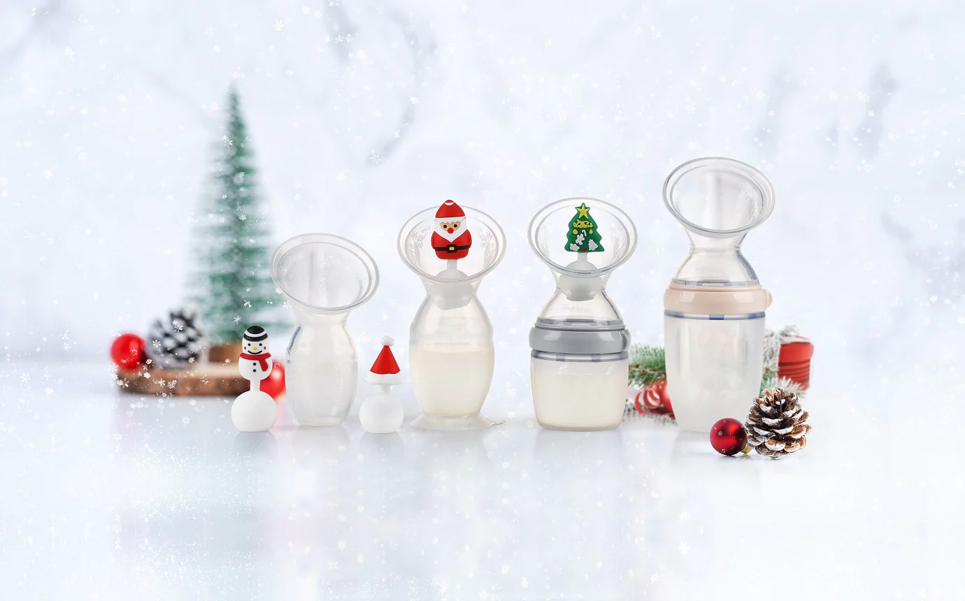 Haakaa Winter Holiday Silicone Breast Pump Stopper Gift Set 4 PK (Limited Edition) - Image 3